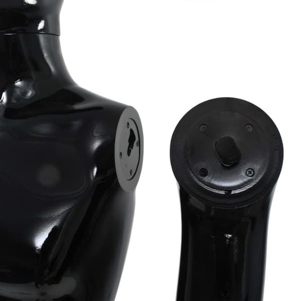 The Living Store mandemannequin fuld figur glassokkel sort højglans 185 cm -  Mannequiner
