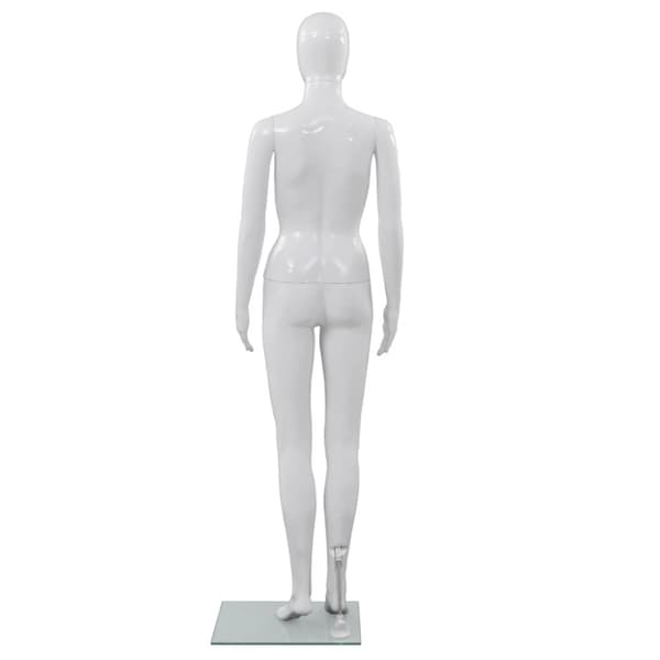 The Living Store Aidon kokoinen naismallinukke lasijalustalla valkoinen 175 cm -  Mallinuket