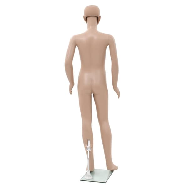 Mallinuket - Living Aidon kokoinen lapsimallinukke lasijalustalla 140 cm beige