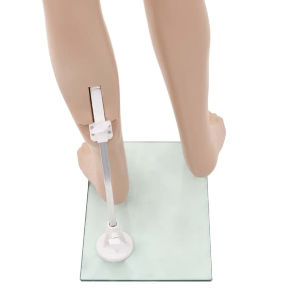 Mallinuket - Living Aidon kokoinen lapsimallinukke lasijalustalla 140 cm beige