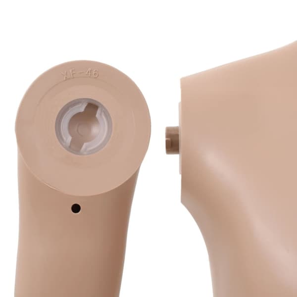 Mallinuket - Living Aidon kokoinen lapsimallinukke lasijalustalla 140 cm beige