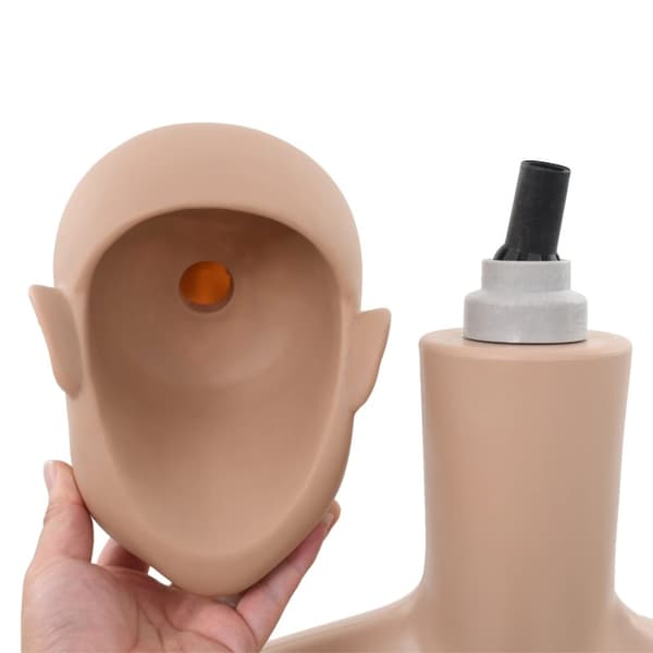 Mallinuket - Living Aidon kokoinen lapsimallinukke lasijalustalla 140 cm beige