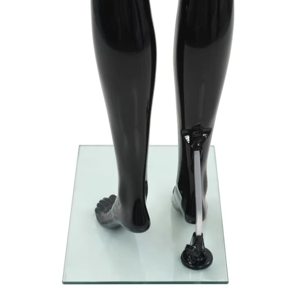 Mannekänger - Living Skyltdocka dam helkropps med bas i glas glansig svart 175 cm