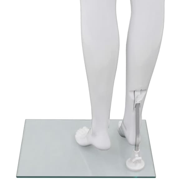 Mannequin kvinde fuld figur glassokkel hvid højglans 175 cm - Kvindemannequin - Kvindemannequiner - Home & Living