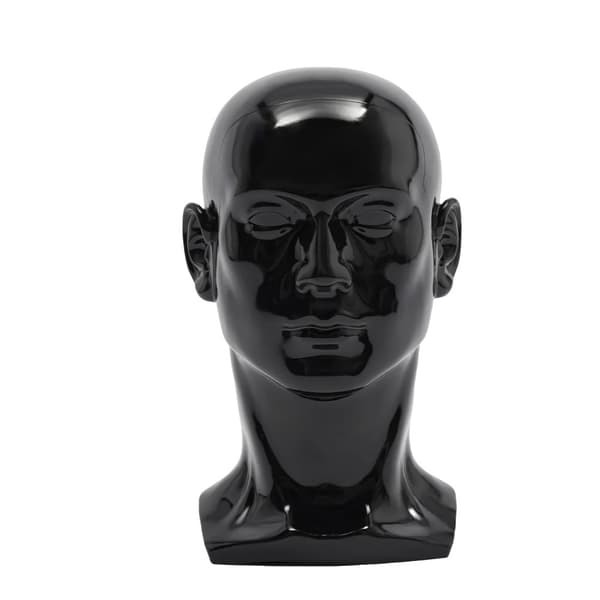 Mandlig Mannequin Hoved, Holdbar PVC, Letvægtsdesign,Sort