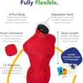 Miniatyrbild 3 av 4: Mannequin de Couture - ADJUSTOFORM - Sew Simple - 8 Justerbara Delar - Röd Klöver - Storlek 38-46