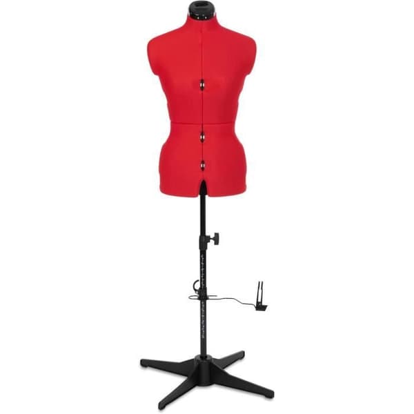 Mannequin de Couture - ADJUSTOFORM - Sew Simple - 8 Justerbara Delar - Röd Klöver - Storlek 38-46