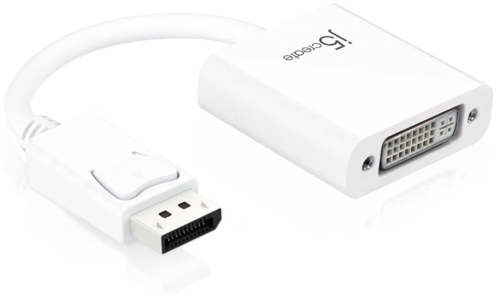 j5 create JDA134 - DisplayPort til DVI-adapter, DP++, 1920x1200, hvid