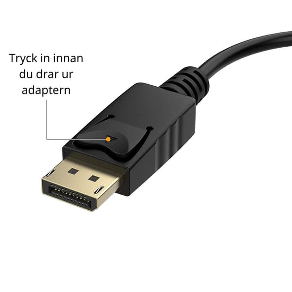 DisplayPort till HDMI Adapter med Ljud och 4K Svart