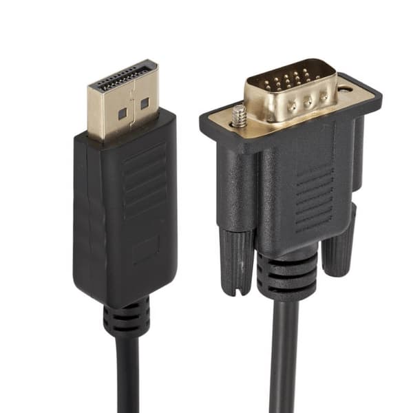 1,8 metrin DisplayPort-VGA-kaapeli, musta