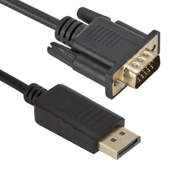 1,8 metrin DisplayPort-VGA-kaapeli, musta