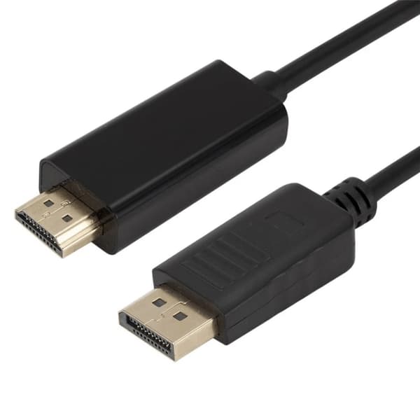 1.8 m DP till HDMI Kabel - Snabb Överföring Svart