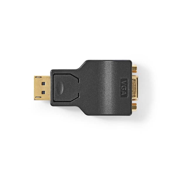 Nedis Displayport-adapter | DisplayPort Han | VGA Hun 15p | 1080p | Gull belagt | Rett | Rund | ABS | Antrasitt | Boks
