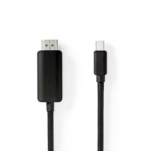 Nedis Mini Displayport-kabel | DisplayPort 1.4 | Mini DisplayPort Han | HDMI ™ -kontakt | 48 Gbps | Nikkel belagt | 2.00 m | Rund | PVC | Sort | Blist