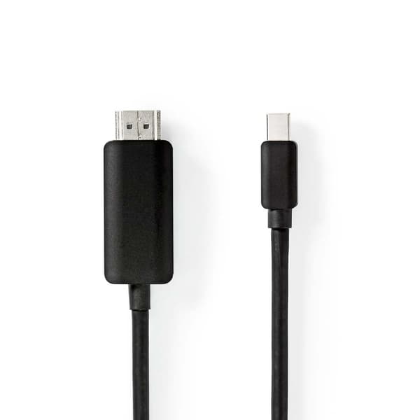 Nedis Mini Displayport-kabel | DisplayPort 1.4 | Mini DisplayPort Han | HDMI ™ -kontakt | 48 Gbps | Nikkel belagt | 2.00 m | Rund | PVC | Sort | Konvo
