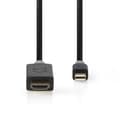 Miniatyrbilde 3 av 6: Nedis Mini Displayport-kabel | DisplayPort 1.4 | Mini DisplayPort Han | HDMI ™ -kontakt | 48 Gbps | Gull belagt | 2.00 m | Rund | PVC | Antrasitt | Pl