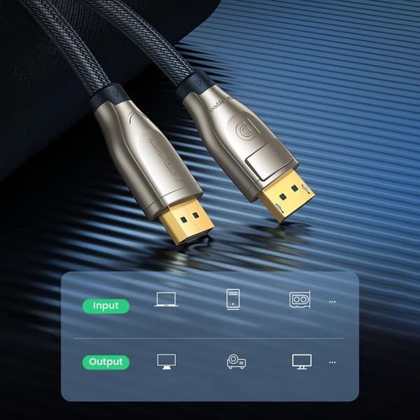 Ugreen DisplayPort Till DisplayPort 8K Kabel 3m - Svart