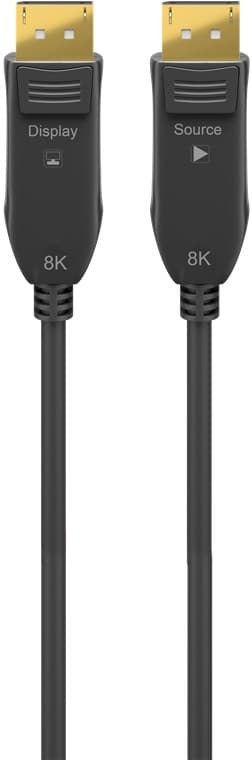 Goobay Optisk DisplayPort™ hybrid-kabel 2.0 (AOC), forgyldt DisplayPort™ stik > DisplayPort™ stik, 30 m