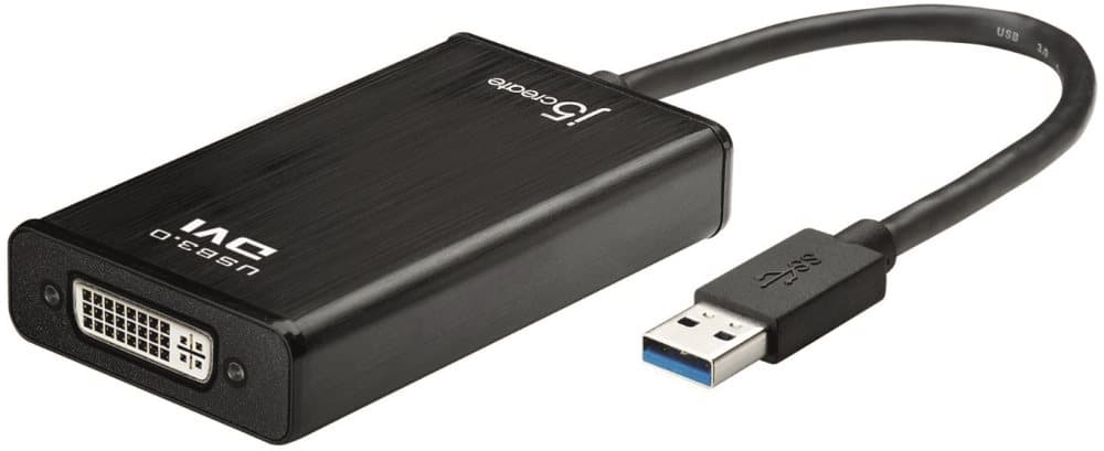 j5 create, USB 3.0 til DVI-adapter, fungerer som et ekstra grafikkort,