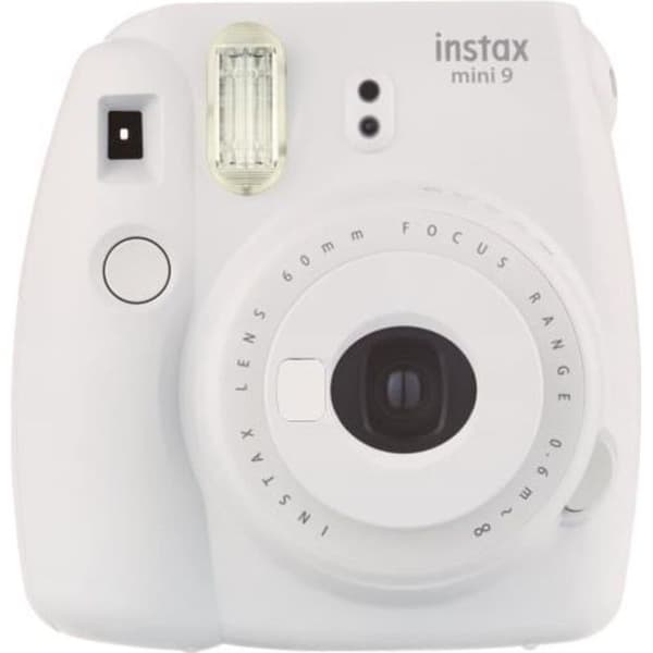 Fujifilm Instax Mini 9 Instant Camera Vit - Integrerad blixt - Makrolins - Handrem