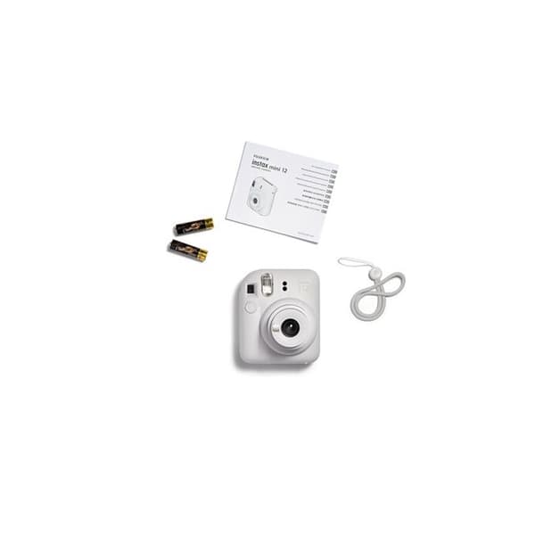 Sofotografisk kamera - FUJIFILM - Instax Mini 12 - Vit lera - Automatisk exponering - Selfie-spegel