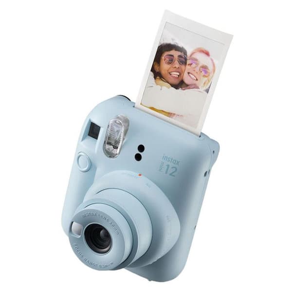 Sofortbildkamera - Fujifilm - Instax Mini 12 - Pastellblå - Inbyggd blixt - Selfie-spegel