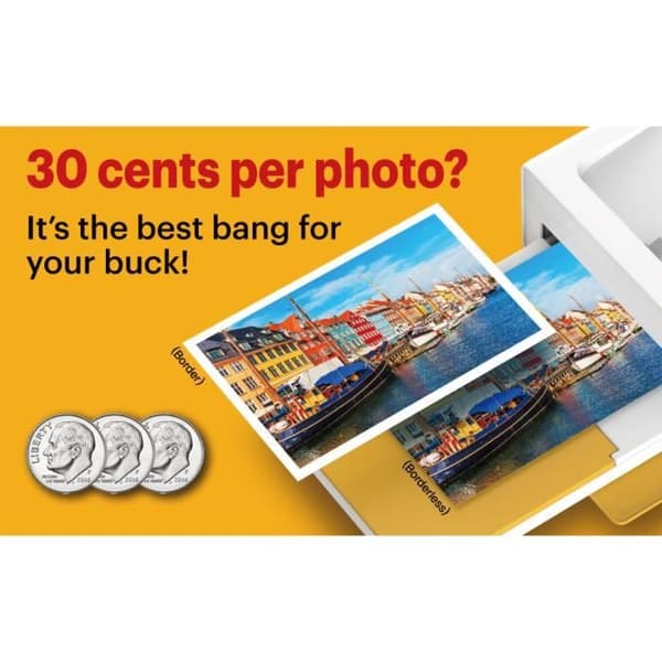 KODAK PD460 - 10x15cm fotoskrivare - Bluetooth &amp; dockning - Vit &amp; svart