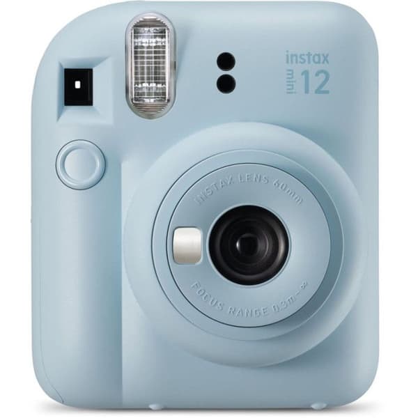 Sofortbildkamera - Fujifilm - Instax Mini 12 - Pastellblå - Inbyggd blixt - Selfie-spegel