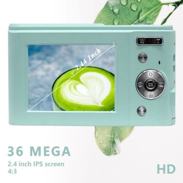 HD digitalkamera mintgrön mini hemkamera + 32GB minneskort 36 miljoner pixlar HD-kortmaskin