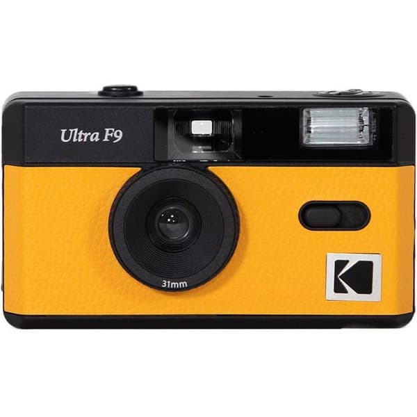 Återanvändbar kamera - KODAK - Ultra F9 - Gul och svart - 31 mm objektiv - Integrerad blixt