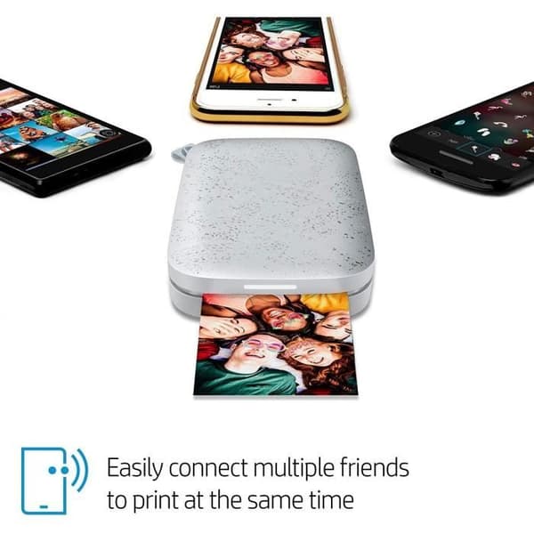 HP Sprocket Printer 200 Instant Printer - 5 x 7,6 cm - Kantlös utskrift - Vit