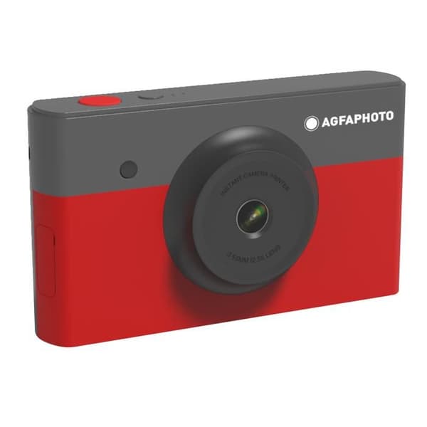 AGFA PHOTO Realipix Mini S - Utskrift genom termisk sublimering - 10Mp - Bluetooth - 5,3 x 8,6 cm - Röd