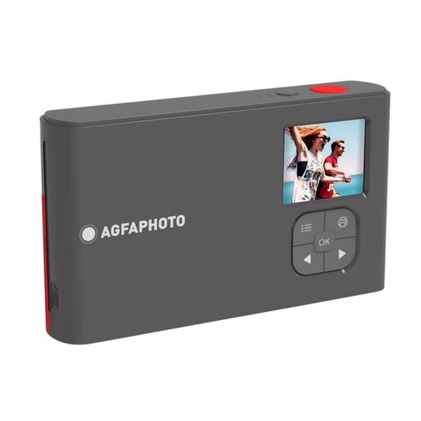 AGFA PHOTO Realipix Mini S - Utskrift genom termisk sublimering - 10Mp - Bluetooth - 5,3 x 8,6 cm - Röd