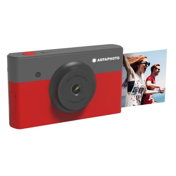 AGFA PHOTO Realipix Mini S - Utskrift genom termisk sublimering - 10Mp - Bluetooth - 5,3 x 8,6 cm - Röd