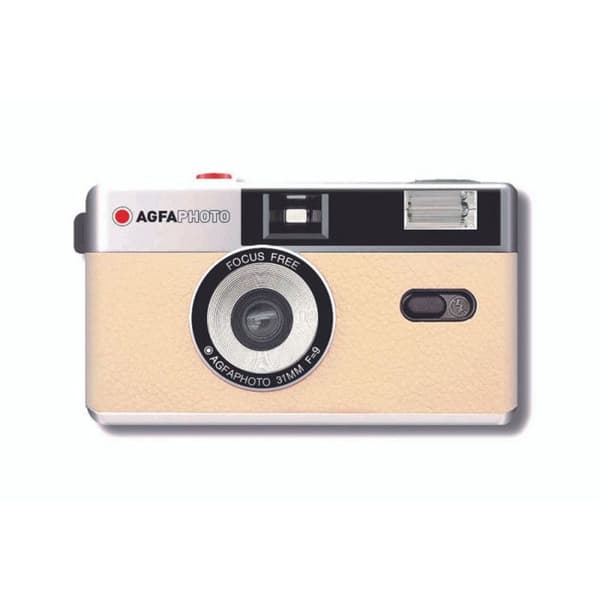 AgfaPhoto 35 mm kompaktfilmkamera Återanvändbar beige