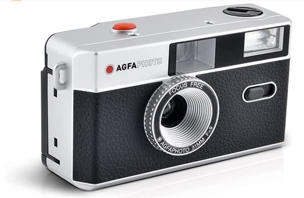 Agfaphoto - AG603000SA - Analog 35 mm Compact Film Camera Set: film för färgbilder + batteri