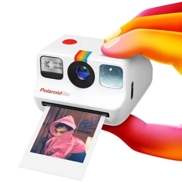 POLAROID GO instantkamera - vit - dubbelexponering, selfiespegel och självutlösare