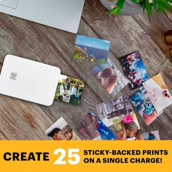 Instant Mobile Photo Printer - KODAK - Step Printer Slim - 5,1 x 7,6 cm Photos Zink Paper - iOS och Android