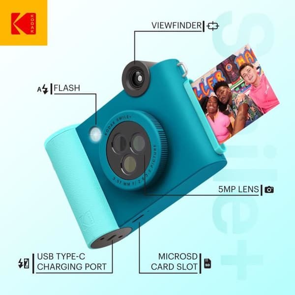 Direktutskrift digitalkamera - KODAK - Smile+ - Blå
