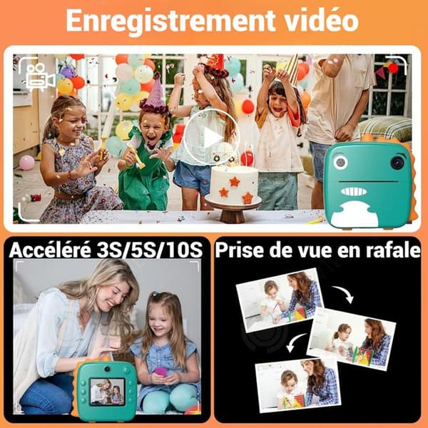 INN Fristående kamera 1000mAh batteri med stor kapacitet HD-foto mini digitalkamera lätt att bära