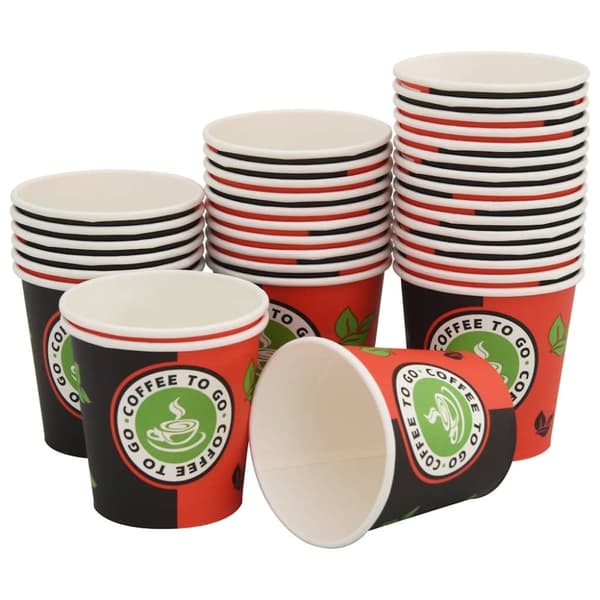 vidaXL Engångsmuggar 1000 st kaffe papper 120 ml (4 oz)