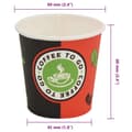 Miniatyrbild 7 av 7: vidaXL Engångsmuggar 1000 st kaffe papper 120 ml (4 oz)