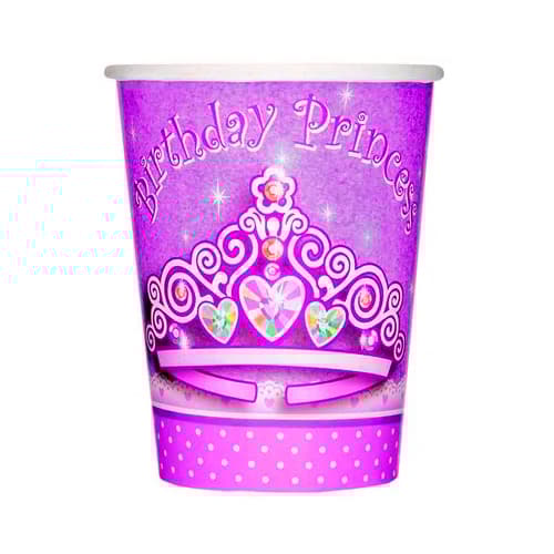Unique Party Princess Birthday Party Cup (Pack of 8) Purple One Size