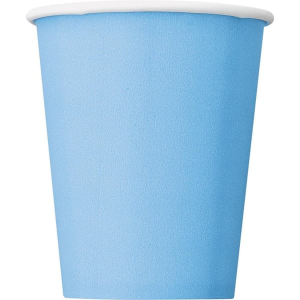 Amscan Paper Plain Party Cup (Pack of 8) Baby Blue One Size