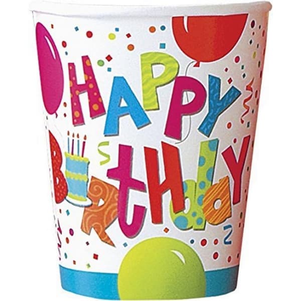 Unique Party Jamboree Paper Party Cup (Pack of 8) Multicoloured One Size