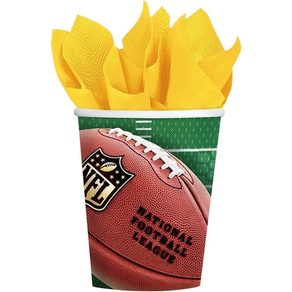 Amscan NFL Drive Paper Party Cup (Pack of 8) Brown/Green One Size