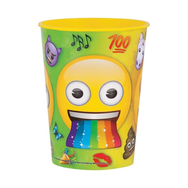 Unique Party Rainbow Fun Plastic Emoji Party Cup Multicoloured One Size