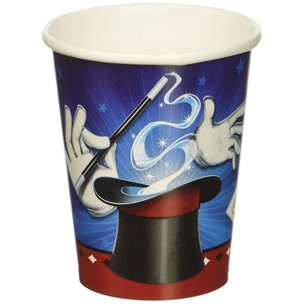 Creative Party Paper Magic Party Cup (Pack of 8) Blue/White/Red One Size