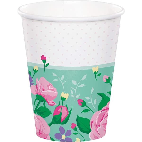 Creative Party Paper Floral Fairy Party Cup (Pack of 8) Multicoloured One Size