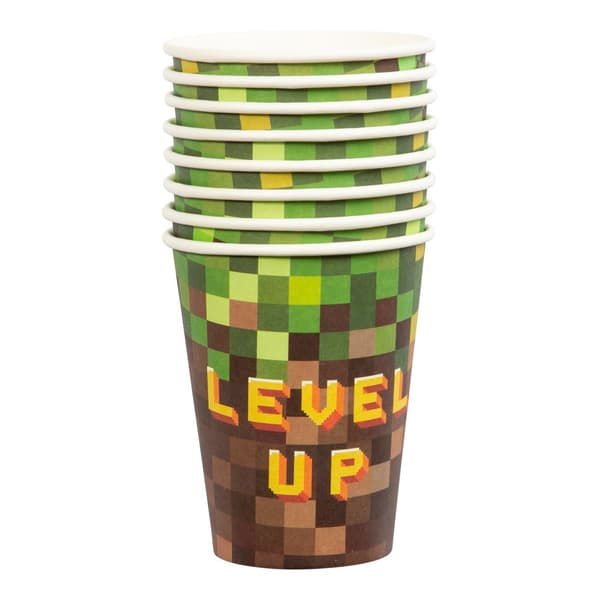 Pappersmuggar Pixel Level Up 8-p